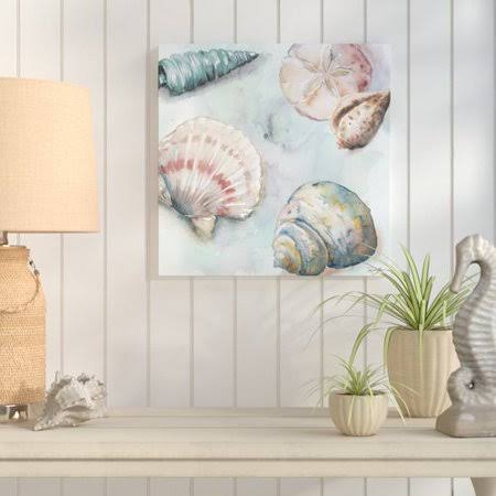 Blue Watercolor Painting Print on Wrapped Canvas S602097