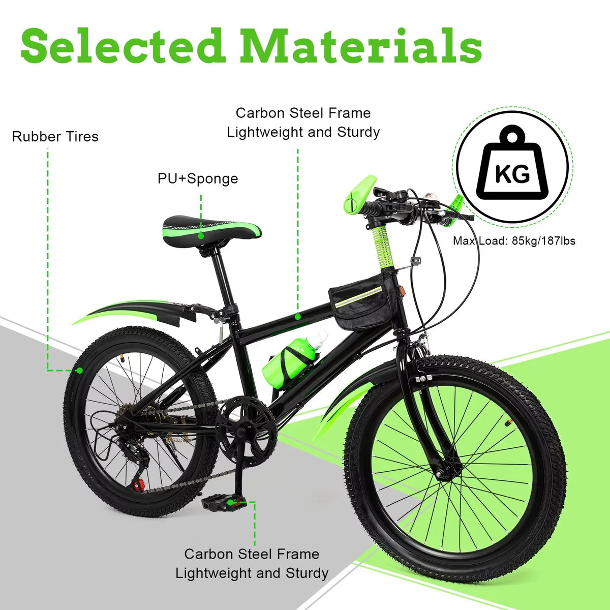 20 in 7 Speeds High Carbon Steel Kids Bike H8135