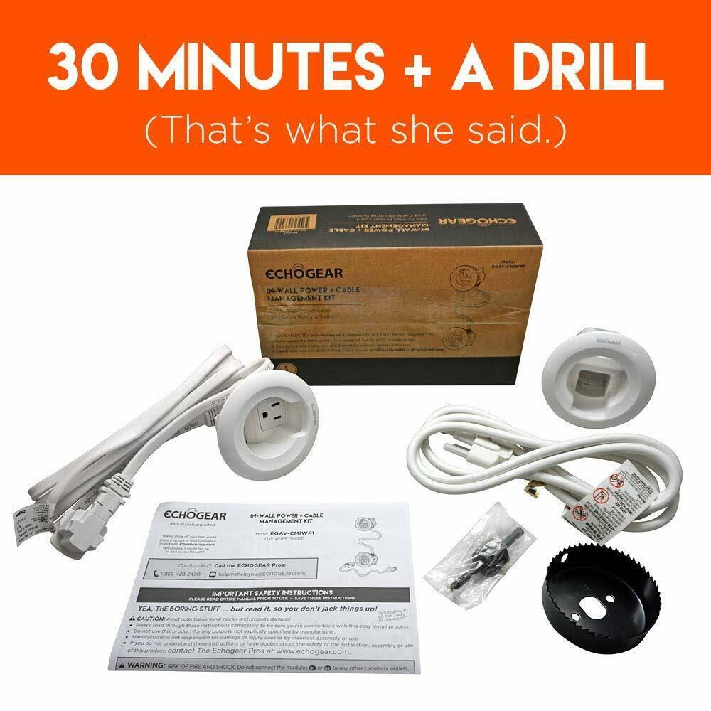 In Wall Power Kit with Low Voltage Cable Management F615853