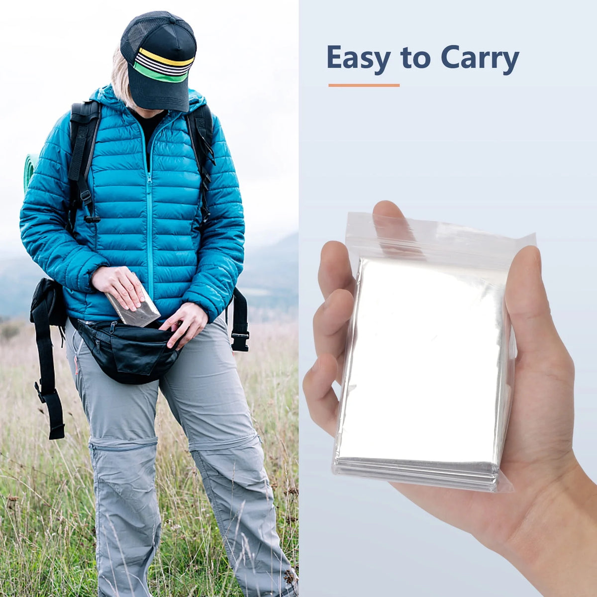 8 Pack Emergency Thermal Blankets M288