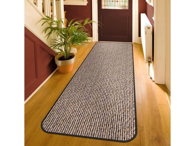 Skid-Resistant Carpet Runner Black Ripple 16 ft. x 27 in. B669550