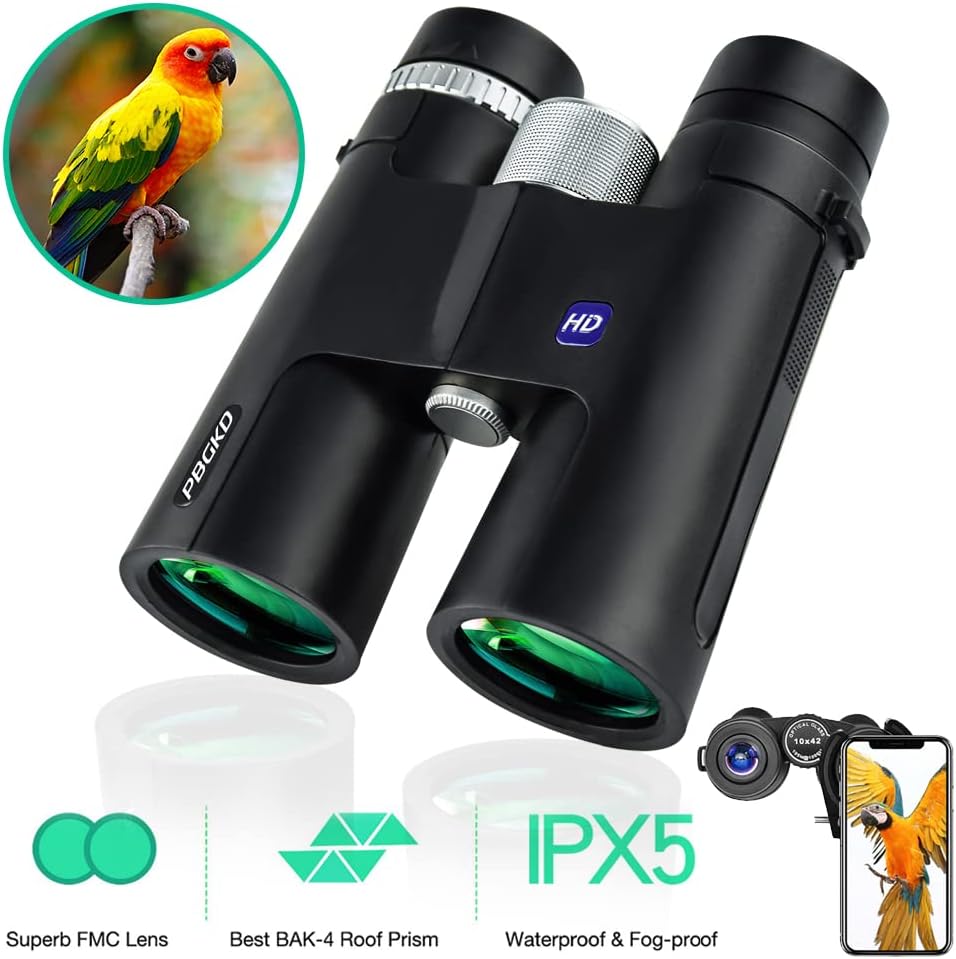 12x42 HD Roof Prism Binoculars Waterproof BAK4 FMC Lens L638
