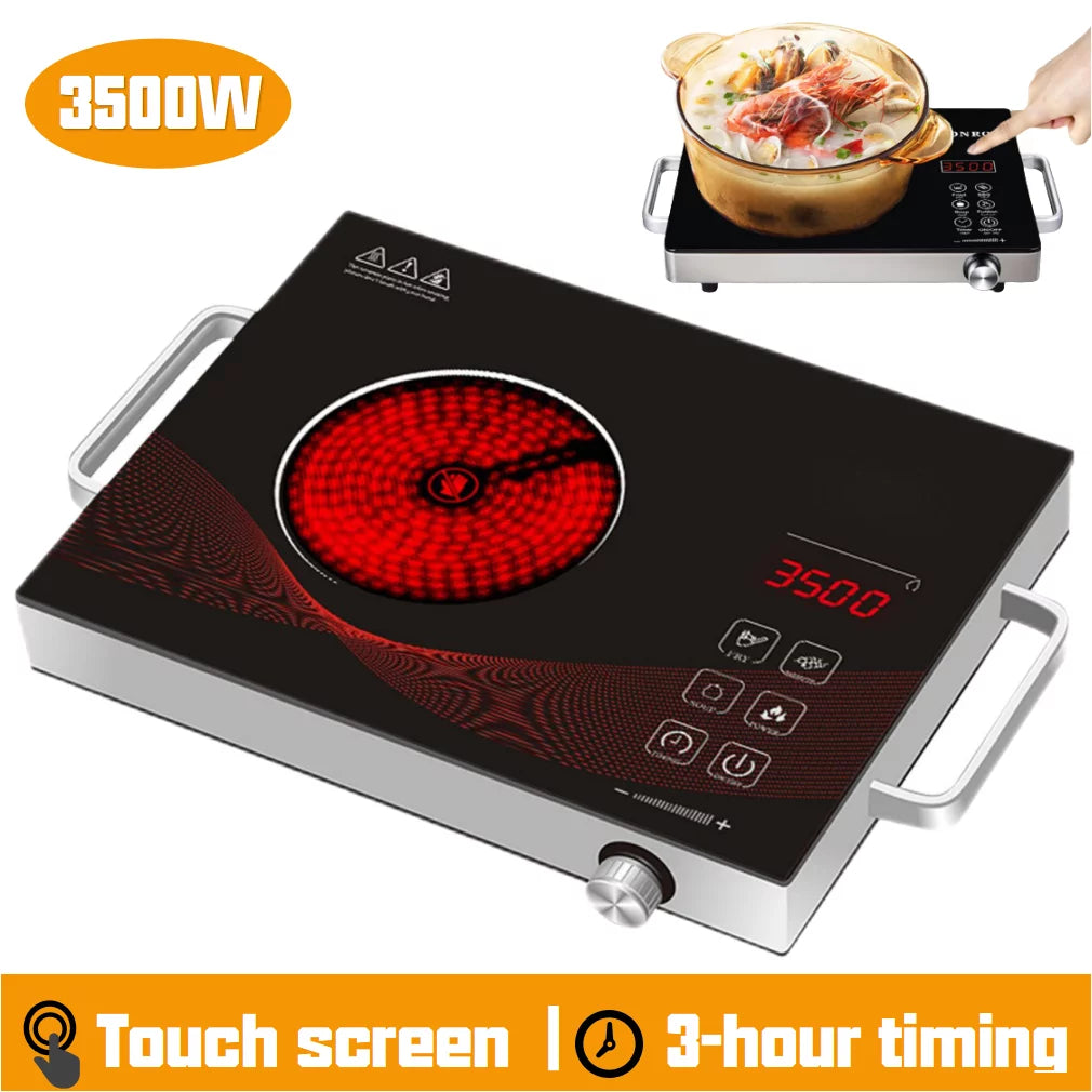 Electric Hot Plate Infrared Induction Cooktop 3500W Ceramic Glass K271