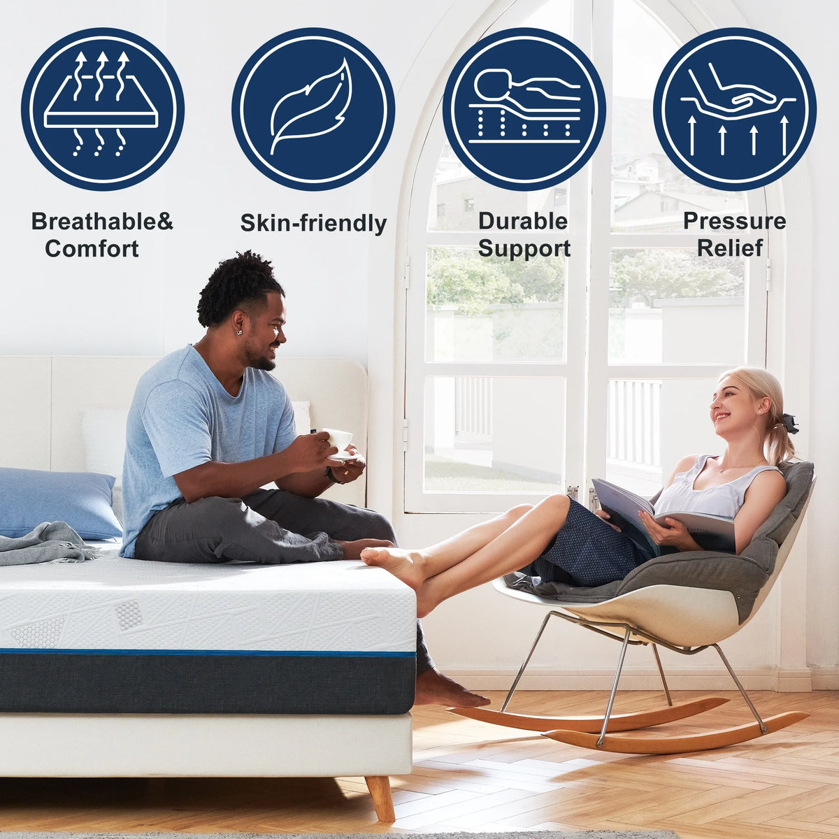 Queen Size Memory Foam Mattress I8818