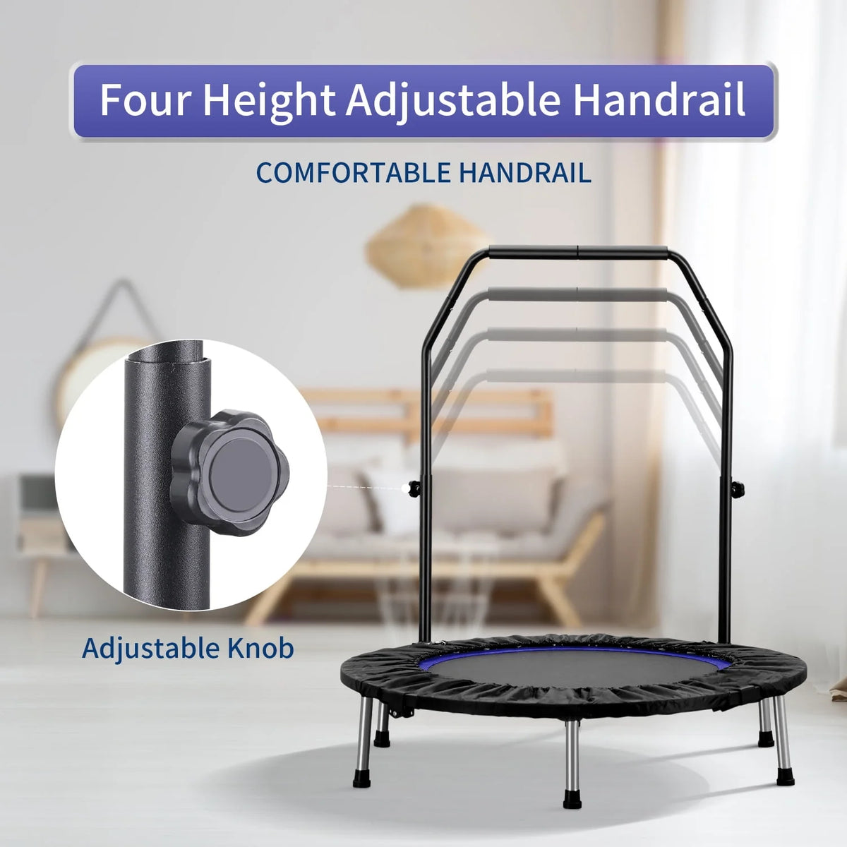 40 Mini Trampoline Rebounder with Adjustable Foam Handle M816
