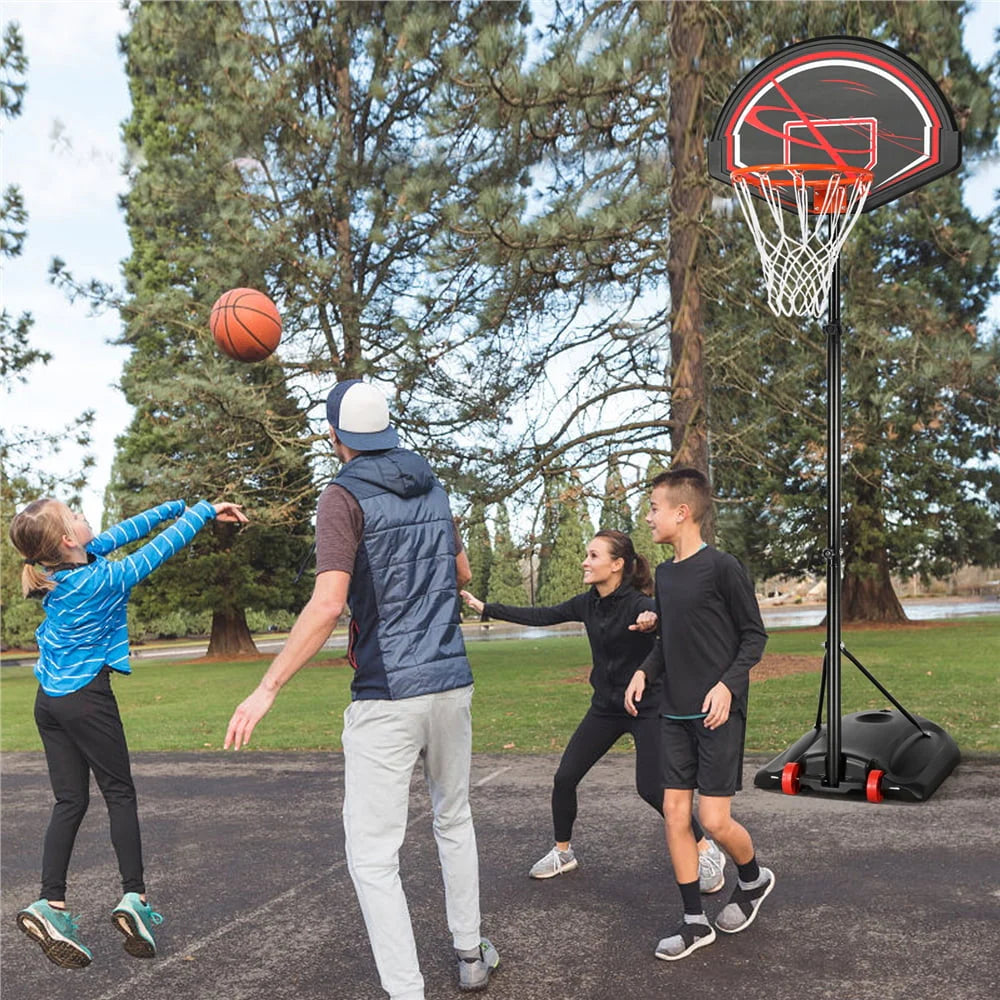 7 to 9 Ft Portable Basketball System Hoop F6457