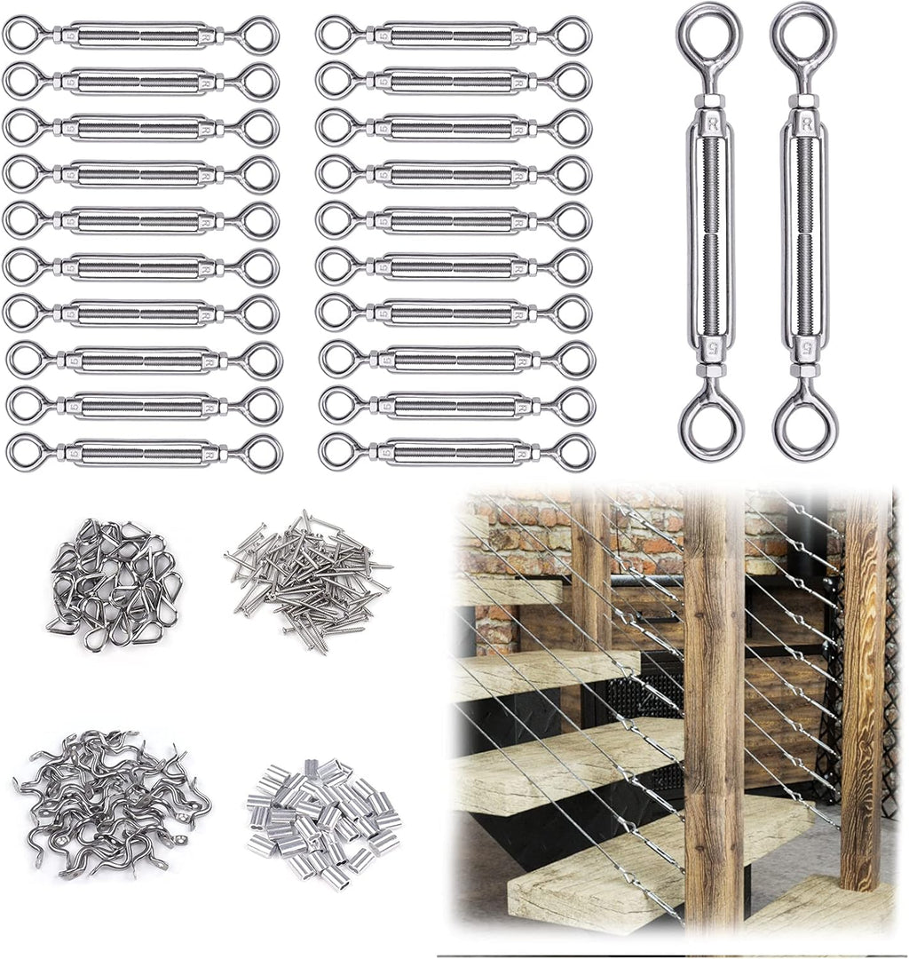 1/8 Cable Railing Kit Hardware Stainless Steel Turnbuckle J118179