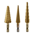 1/8 in. to 3/4 in. Titanium Step Drill Bit Set V605