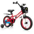 14'' Kids Bike with Training Wheels & Basket White P573