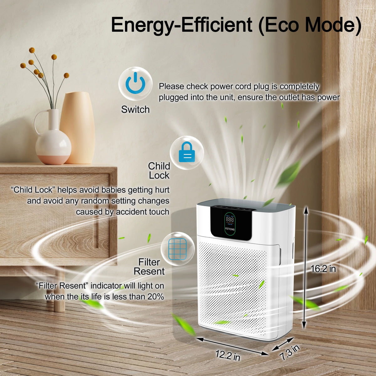 HEPA Air Purifier with H13 True HEPA Filter W5658