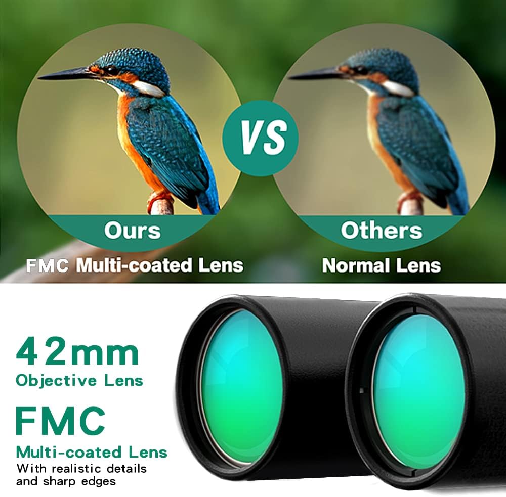 12x42 HD Roof Prism Binoculars Waterproof BAK4 FMC Lens L638