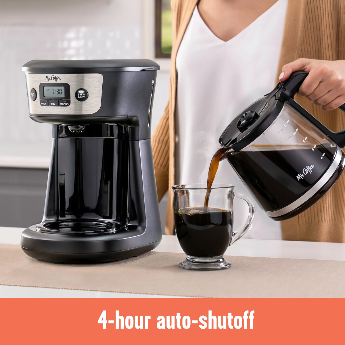 12-Cup Programmable Coffee Maker Stainless Steel F846310