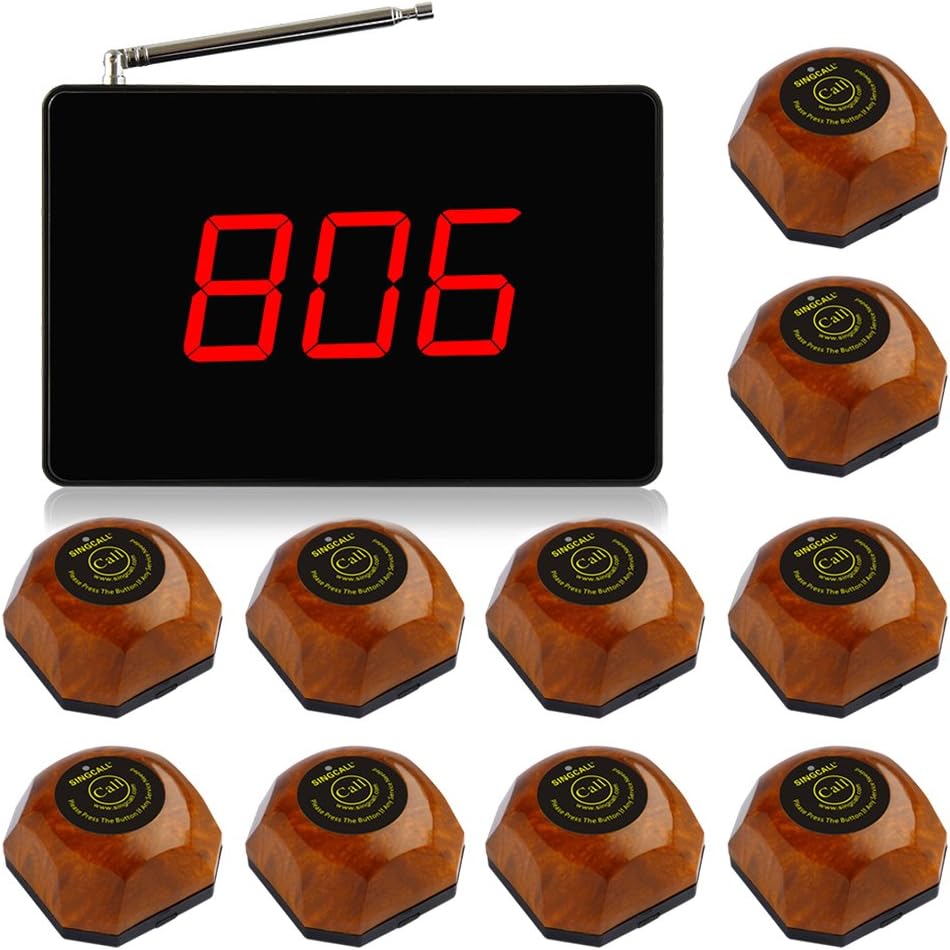 Wireless Calling System with 1 Display 10 Bells R3881