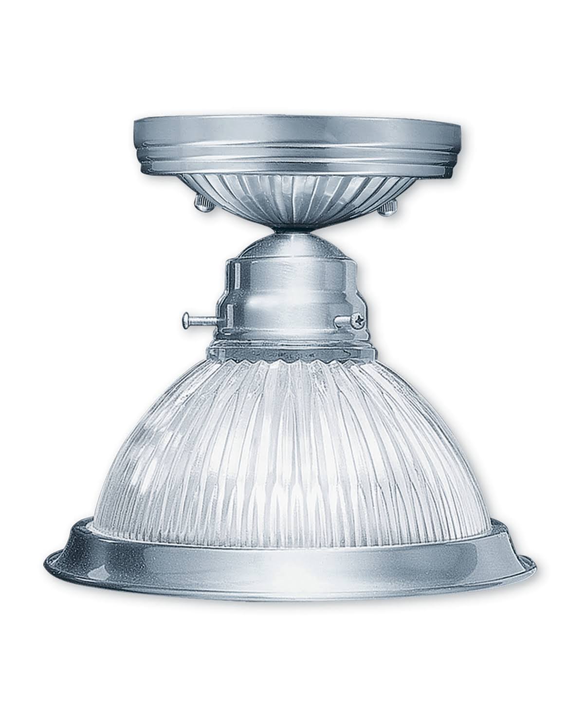 1-Light Polished Brass Flush Mount V105