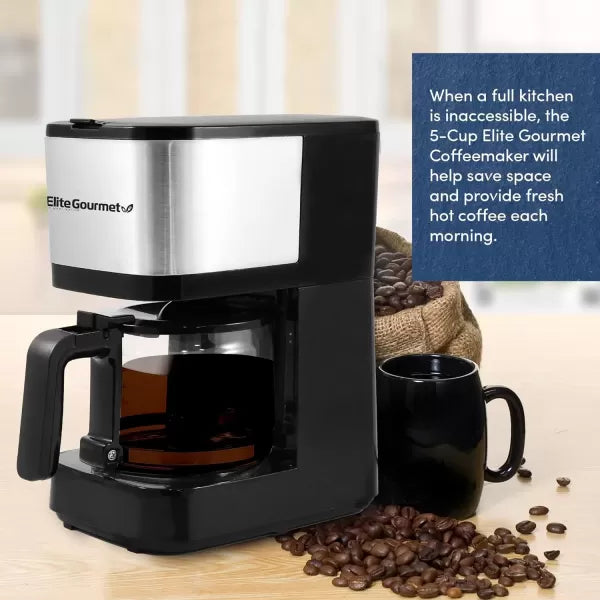 5-Cup Drip Coffee Maker with Reusable Filter K317