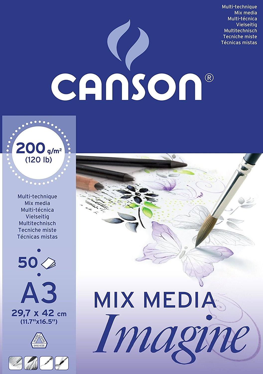 A3 200GSM Mixed Media Paper Pad 50 Sheets R467