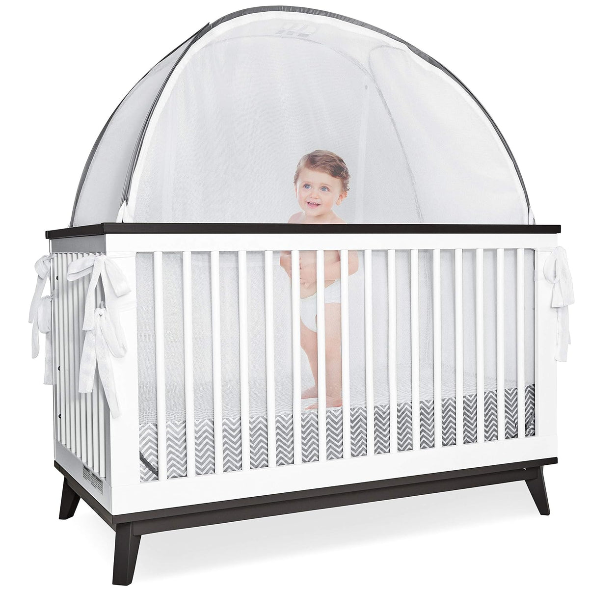 Blue Pop Up Tent Crib and Nursery Mesh Cover with Viewing Window R65774