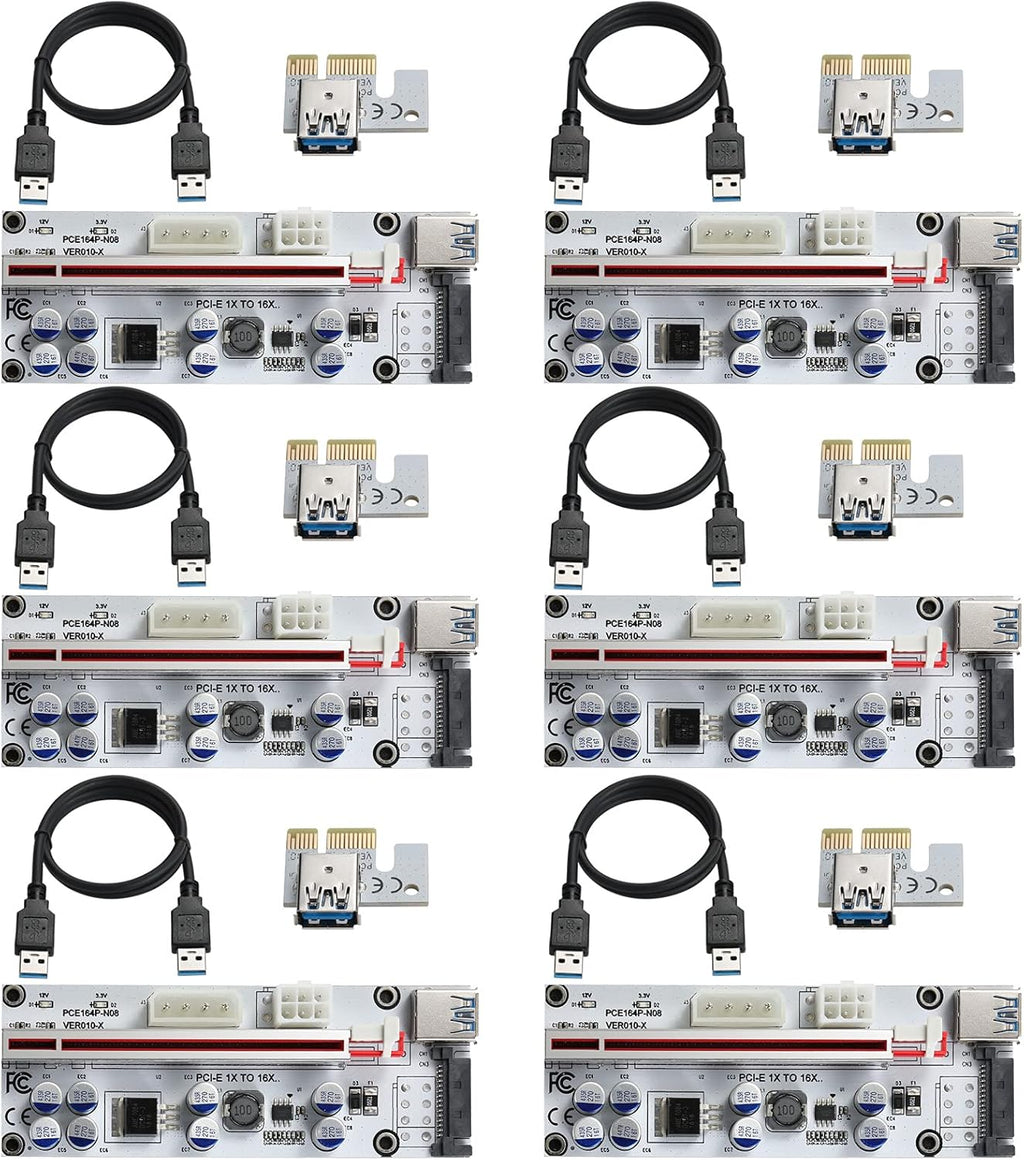 PCI-E 1X to 16X Riser Card with 24in USB 3.0 Extension Cable O87883