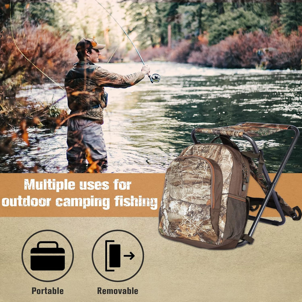 Foldable Fishing Chair with Cooler Bag T56632