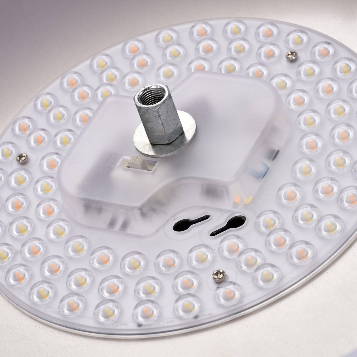 15 in. Brushed Nickel Dimmable LED Flush Mount Ceiling Light with Fabric Shade P583