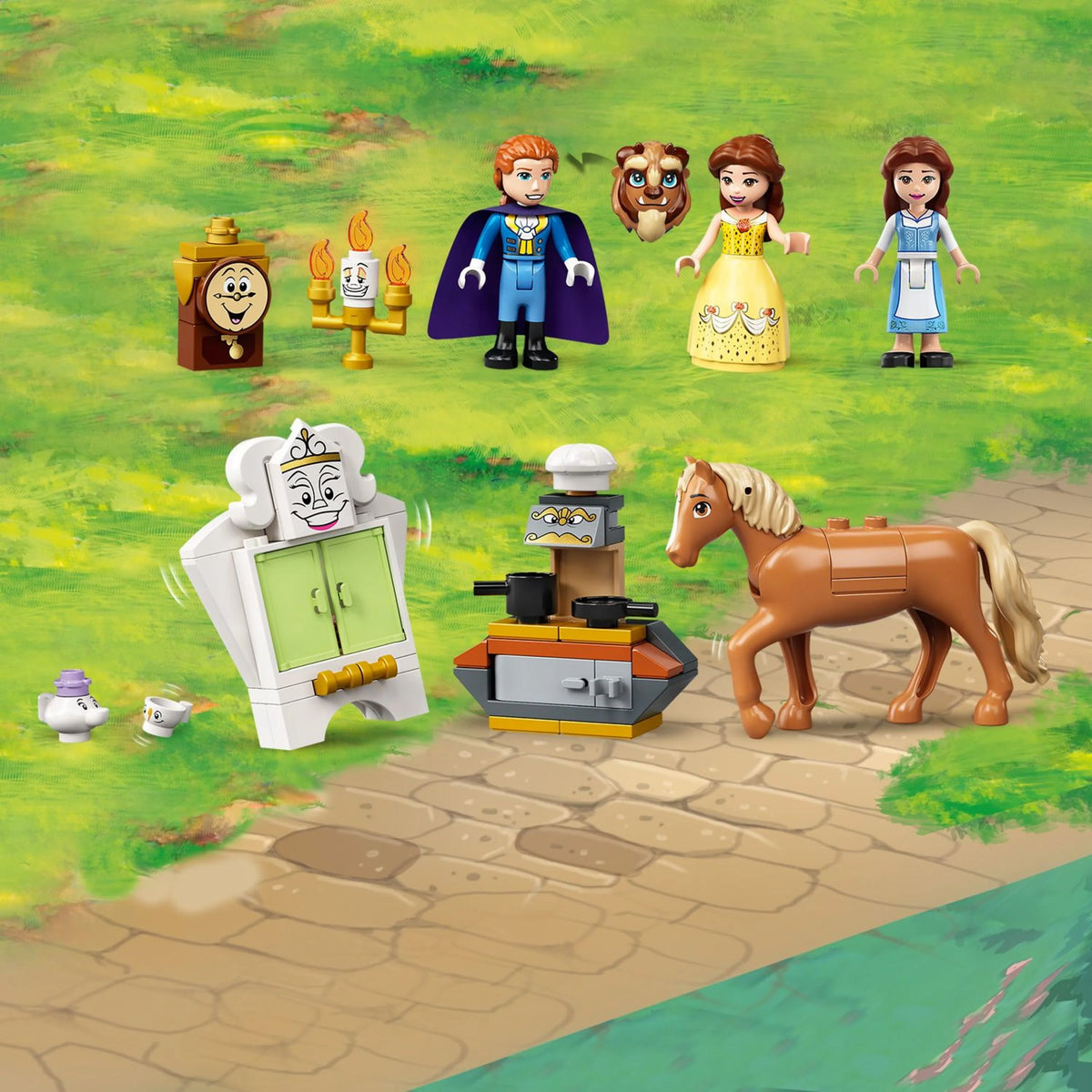 Building Toys with Horse Toy and Mini Dolls L676