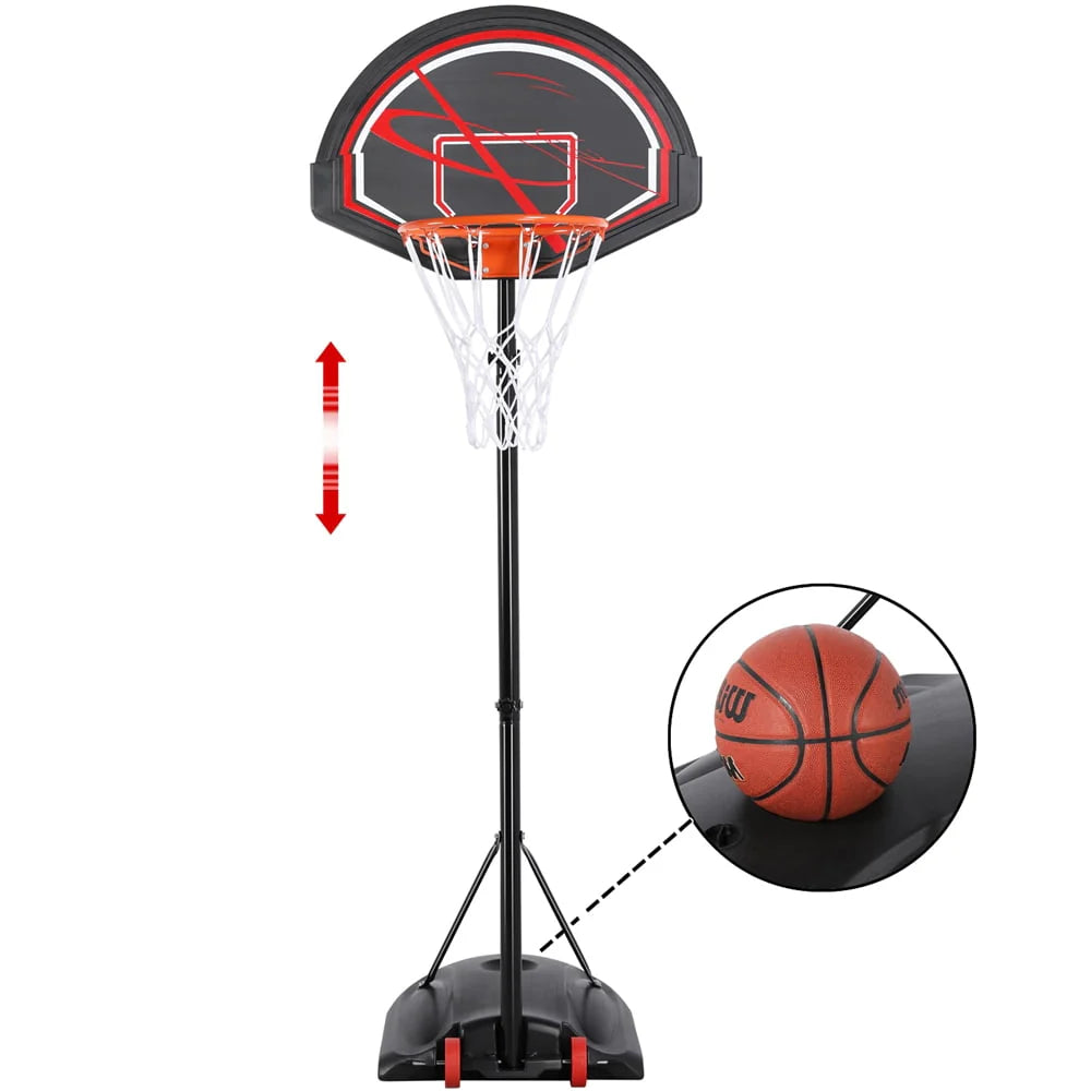 7 to 9 Ft Portable Basketball System Hoop F6457