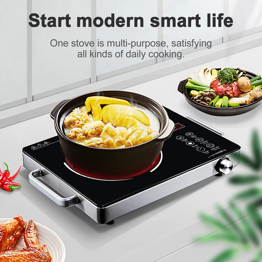 Electric Hot Plate Infrared Induction Cooktop 3500W Ceramic Glass K271