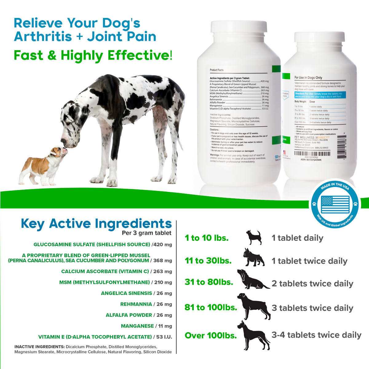 Hip + Joint Complex with MSM for Dogs E68805