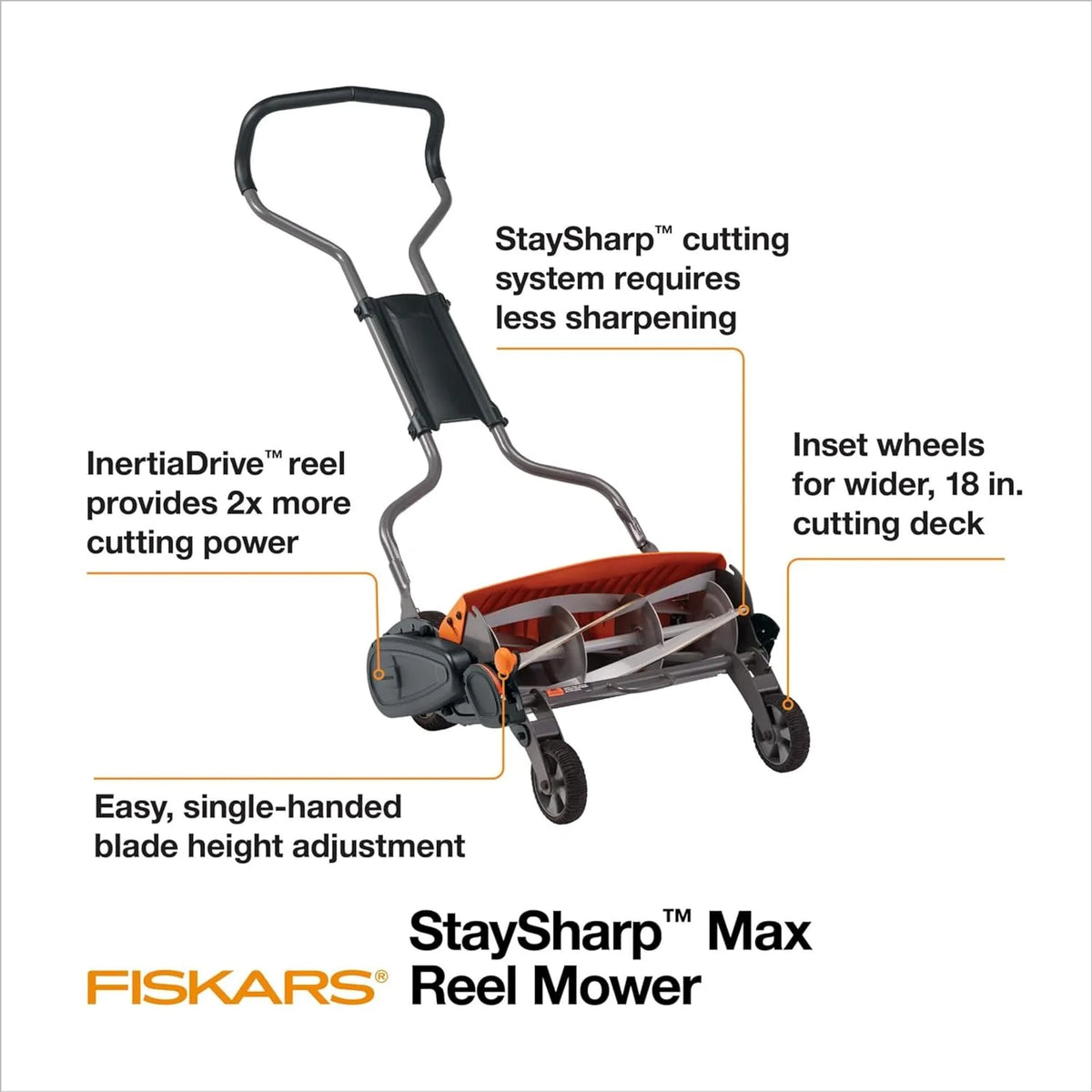 18-inch 5-Blade Push Reel Lawn Mower G18477