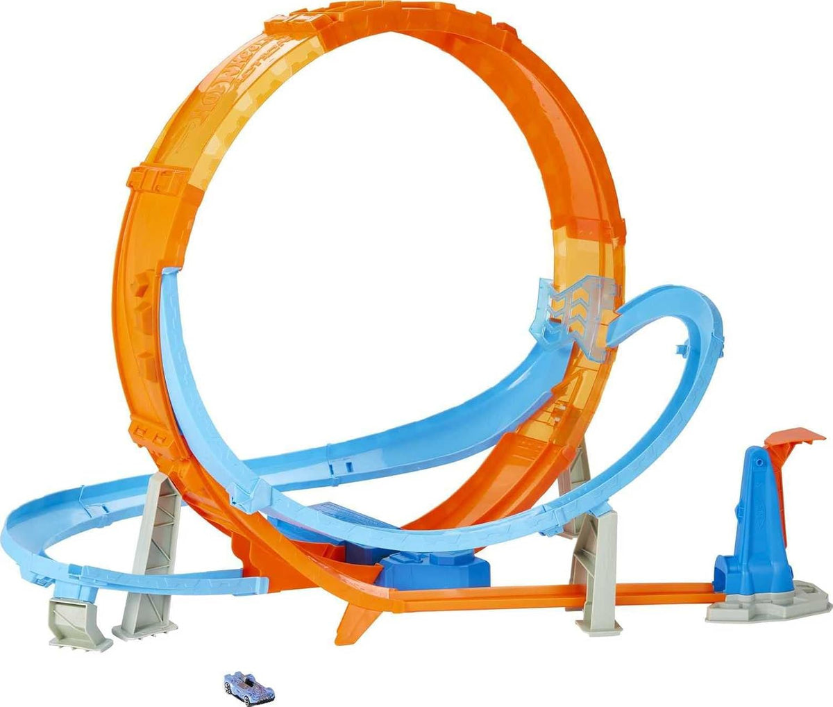 Track Set with 28-Inch Wide Track Loop, Launcher & 1:64 Scale Car M1505