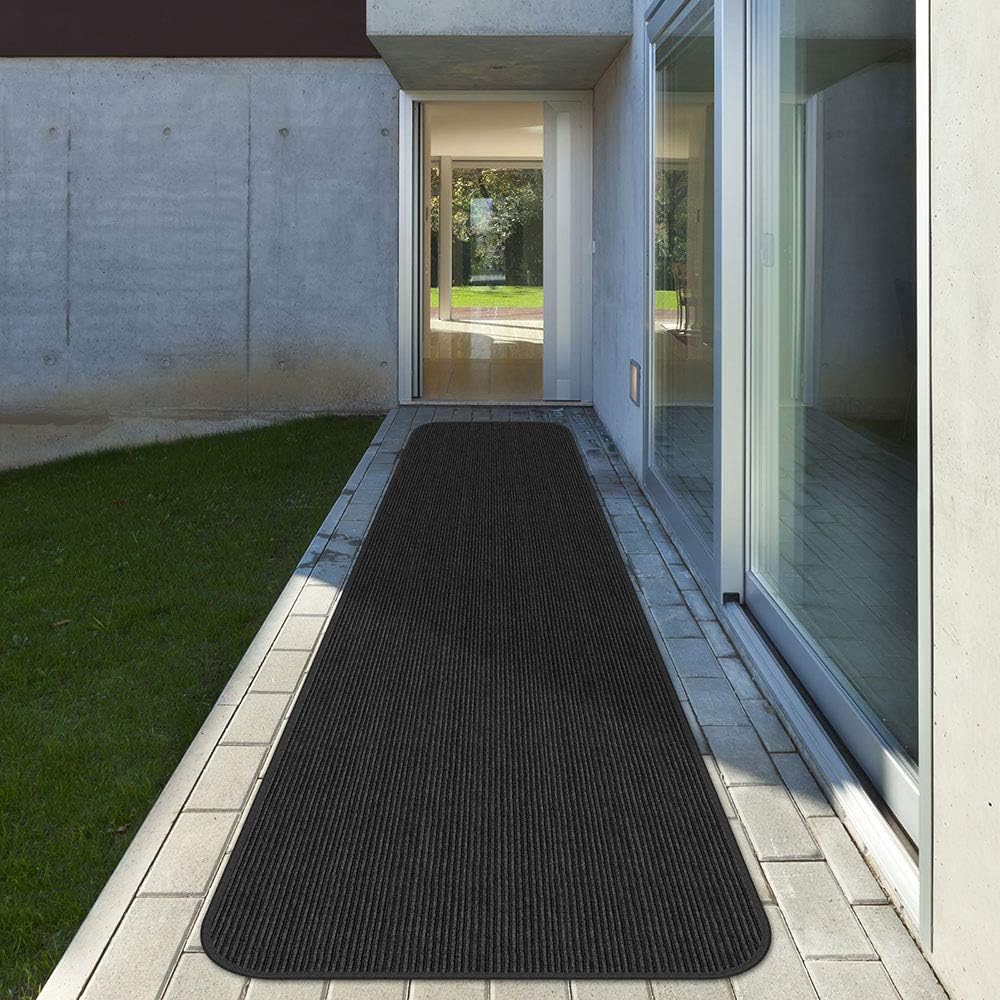 Indoor Outdoor Carpet Runner with Skid-Resistant Rubber Backing I8825