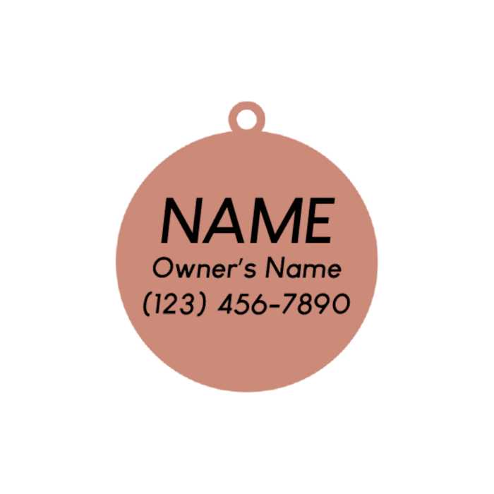 Rose Gold & Navy Pet ID Tag J6216