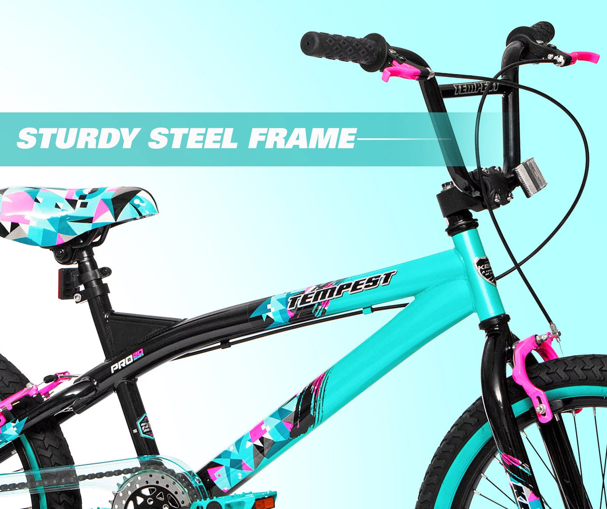 20 Girl's Black Aqua Bicycles M363