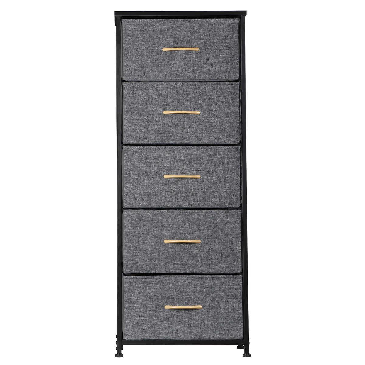 Black Metal Frame 5 Drawer Dresser Storage Tower K874