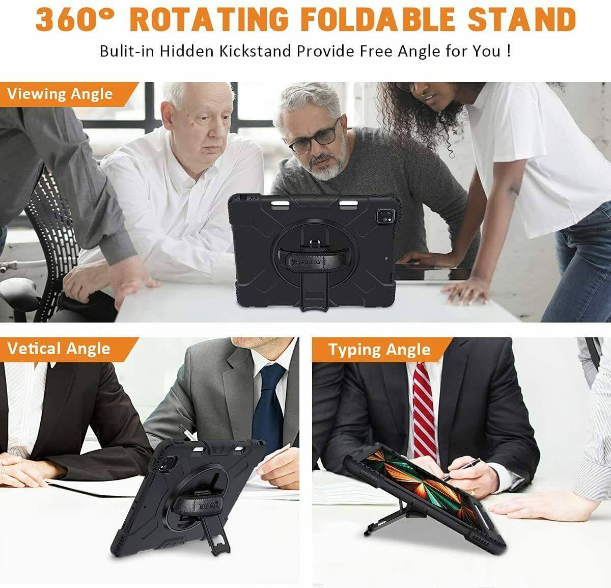 iPad Pro 12.9 Case with Pencil Holder Black F494