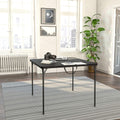 Black Fold-in-Half Card Table with Handle F9553
