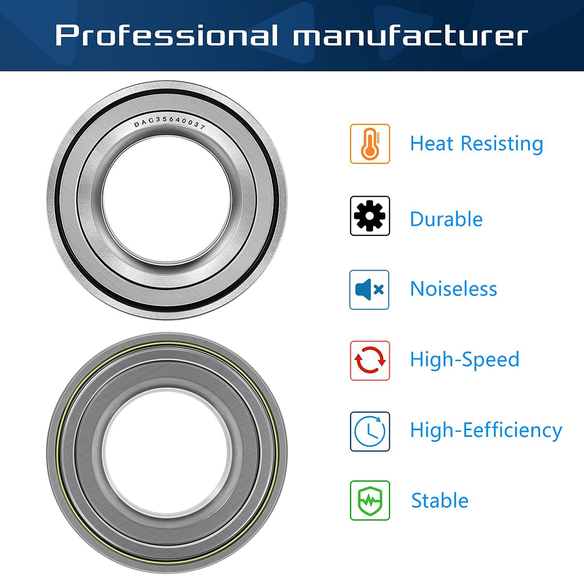4 Pack Front and Rear Wheel Bearings M308