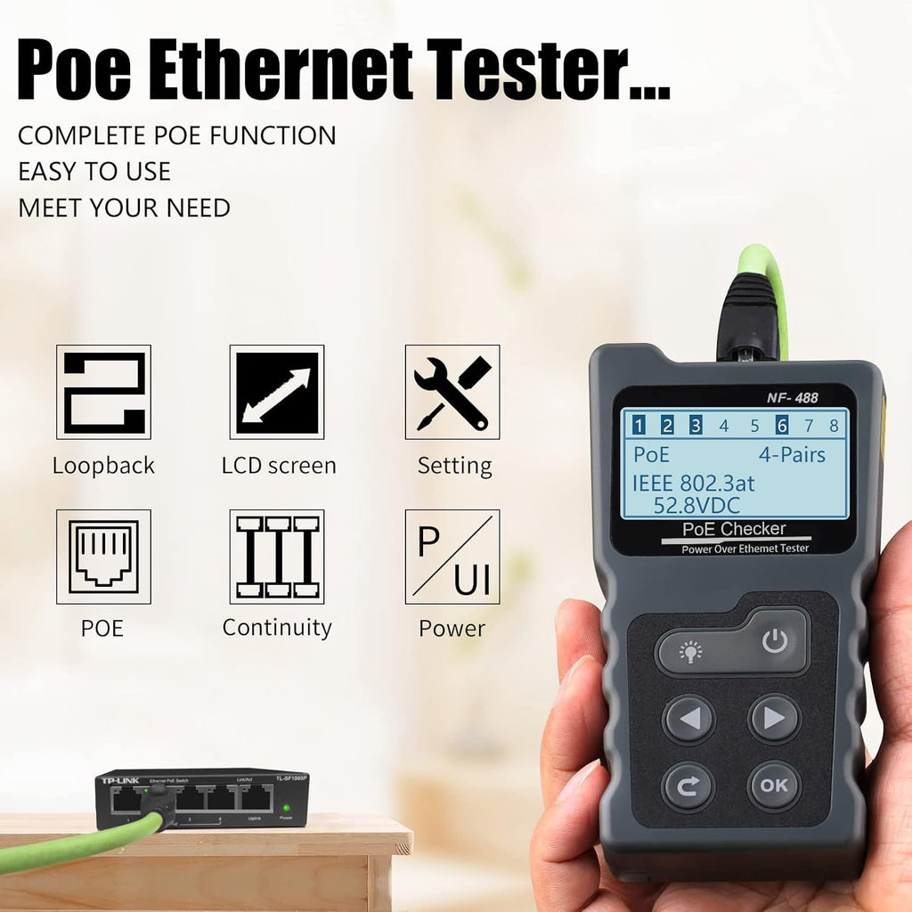 RJ45 POE Ethernet Tester J260
