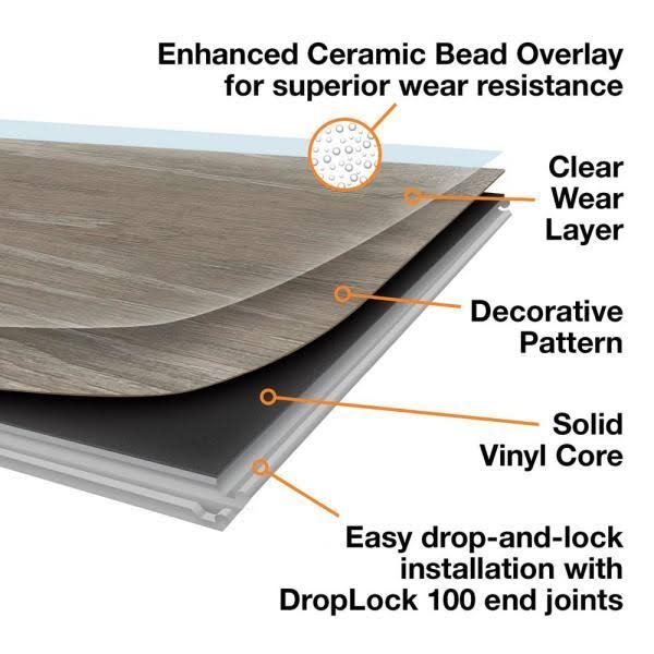 Grey Luxury Vinyl Plank Flooring Y6974