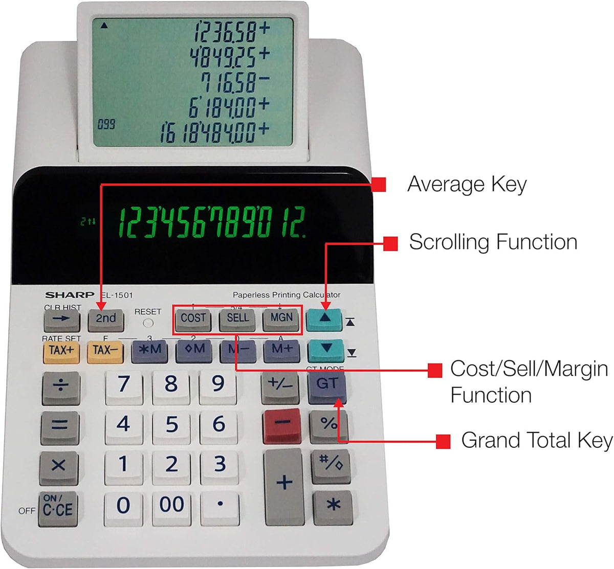 12-Digit Display Desktop Printing Calculator Y52529