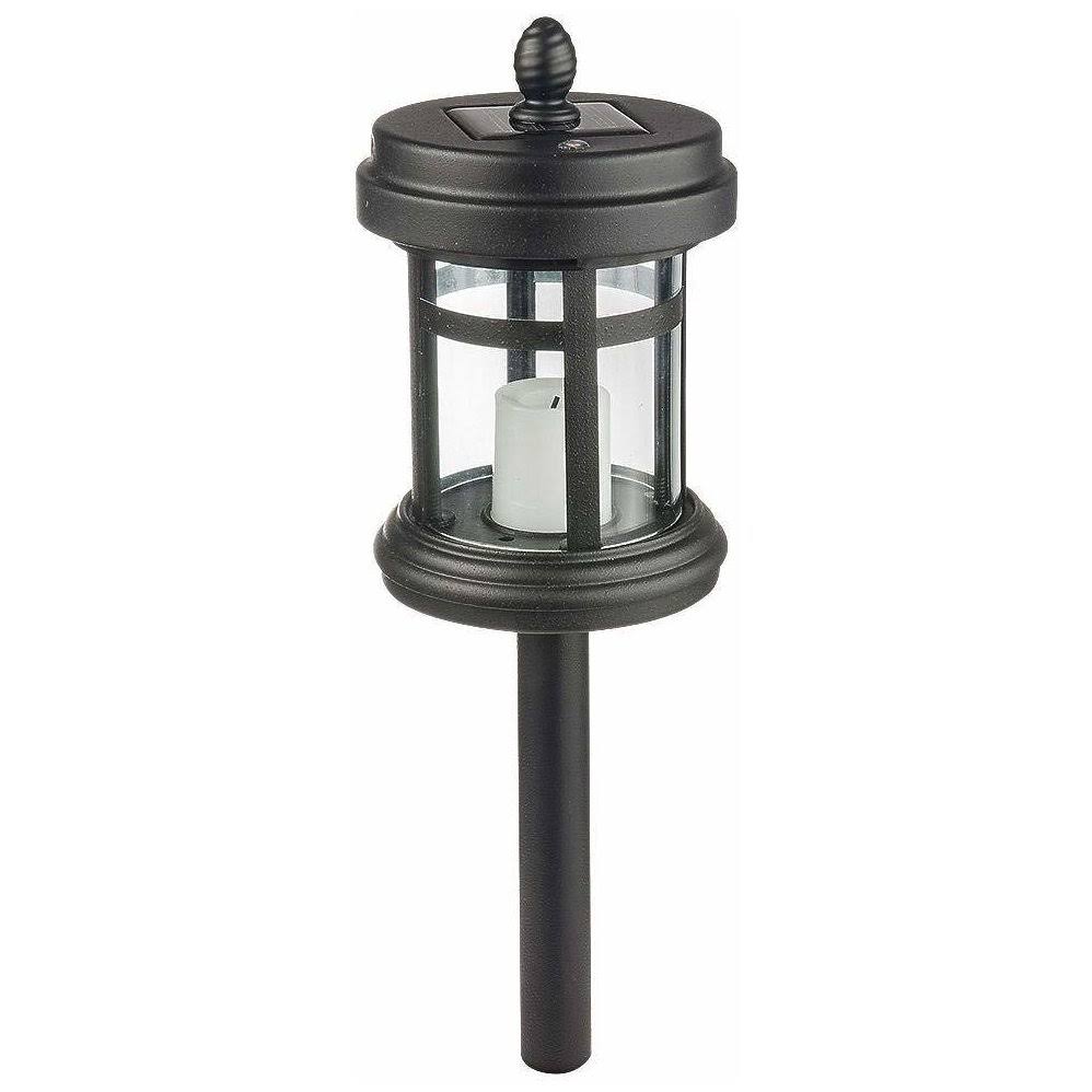 Black Solar Powered LED Cast Aluminum Path Light 4-Pack P20335