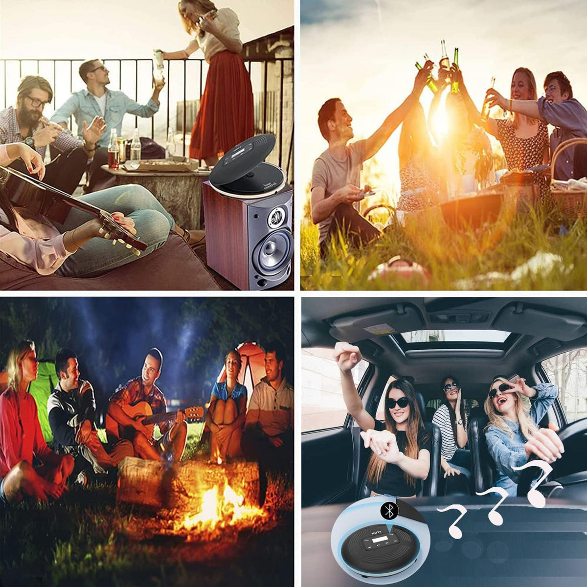 Portable CD Player Rechargeable Bluetooth FM Transmitter Z594