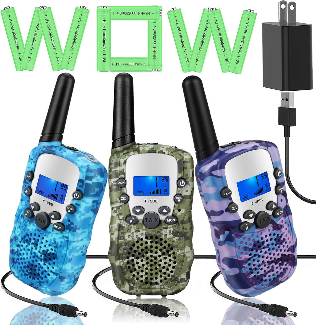 Rechargeable Long Range 3 Pack Walkie Talkies F269