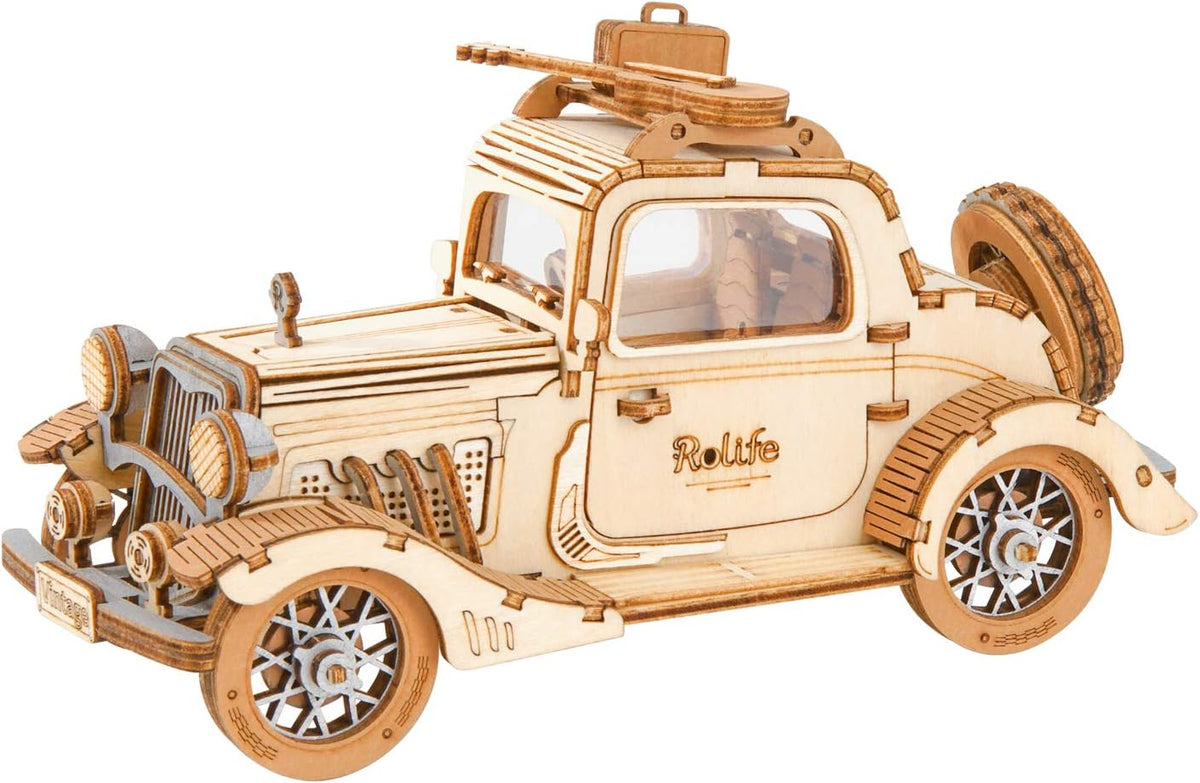 3D Wooden Puzzle Retro Car Model M471326