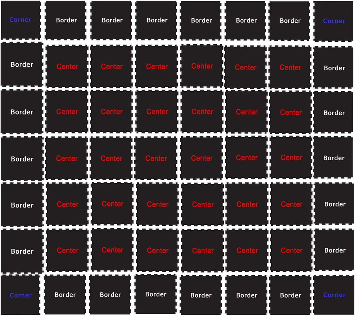 8mm Heavy Duty Interlocking Rubber Flooring Tile Set S30827