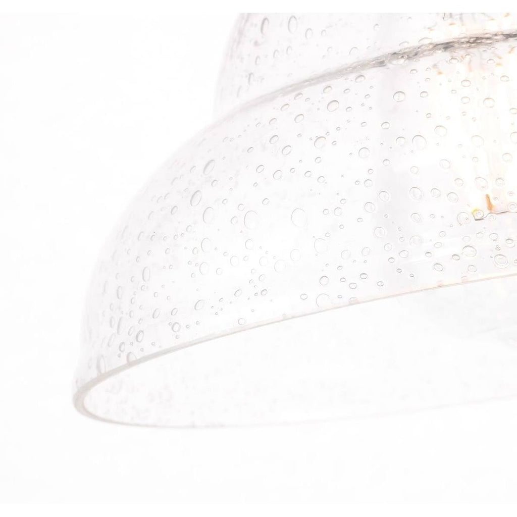 1-Light Clear Seeded Glass Brass T12387