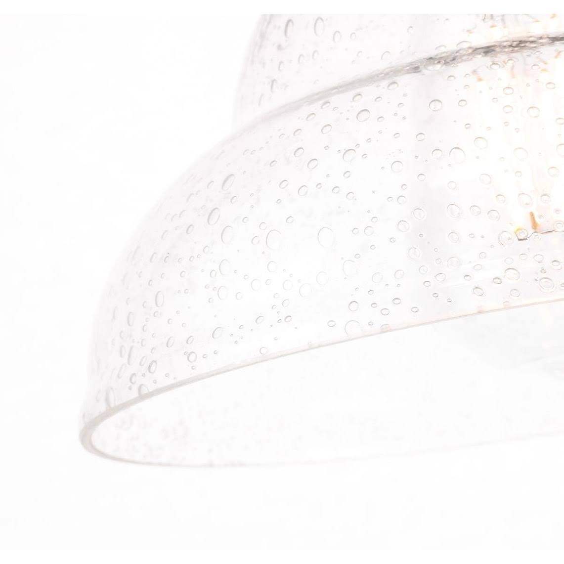 1-Light Clear Seeded Glass Brass T12387