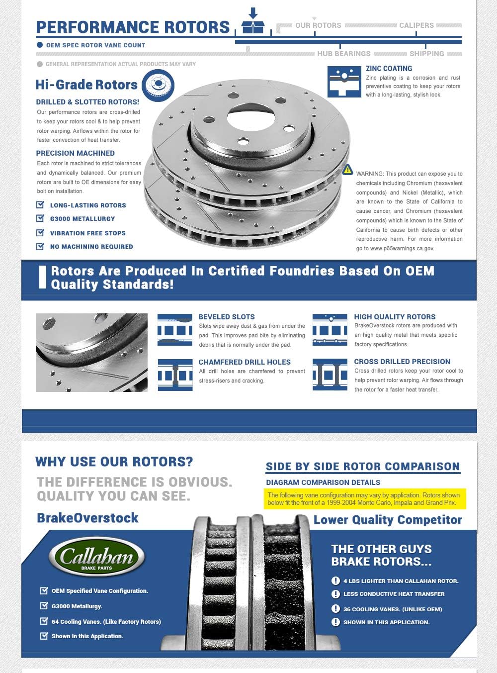 Front 297mm 6 Lug 2 Rotors X336717