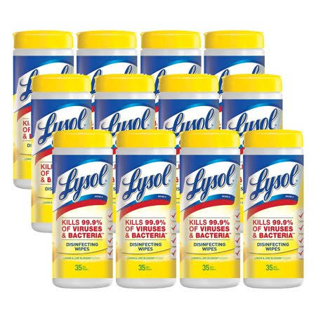 Lemon & Lime Blossom Disinfecting Wipes 35 Count Case of 12 S49108