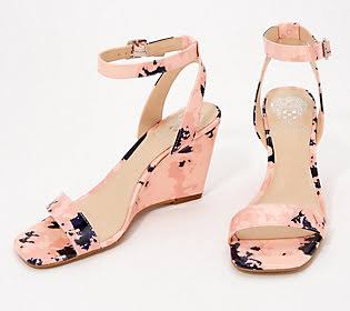 Leather Square-Toe Wedges S95031
